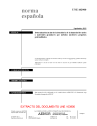 UNE 103900:2013 (R2020)