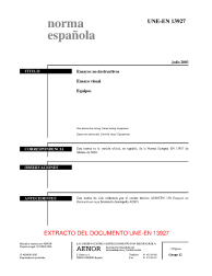 UNE-EN 13927:2003 (R2019)