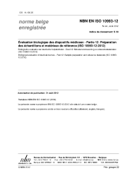 NBN EN ISO 10993-12:2012