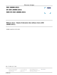 NBN EN ISO 28080:2021