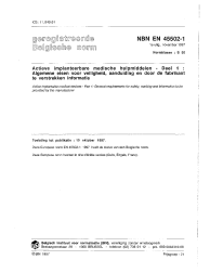 NBN EN 45502-1:1997