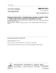 NBN EN 326-2:2010
