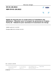 NBN EN 81-28:2022