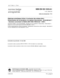 NBN EN ISO 3325/A1:2002