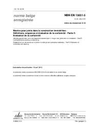 NBN EN 15651-5:2010