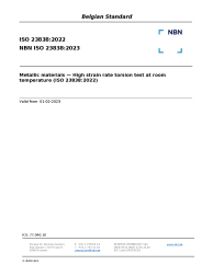 NBN ISO 23838:2023