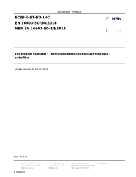 NBN EN 16603-50-14:2014