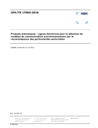 CEN/TR 17004:2016