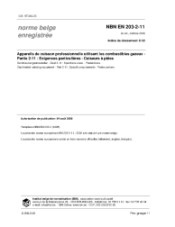 NBN EN 203-2-11:2006