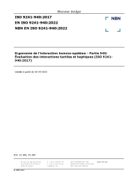 NBN EN ISO 9241-940:2022