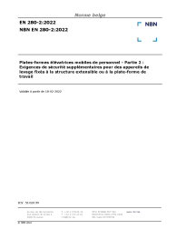NBN EN 280-2:2022
