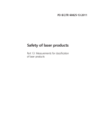 PD IEC/TR 60825-13:2011