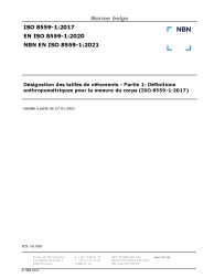 NBN EN ISO 8559-1:2021