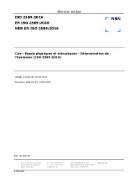 NBN EN ISO 2589:2016
