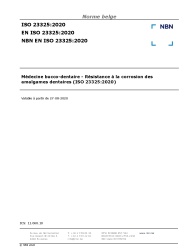 NBN EN ISO 23325:2020