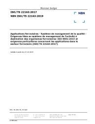 NBN ISO/TS 22163:2019
