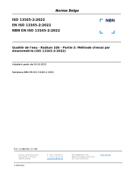 NBN EN ISO 13165-2:2022