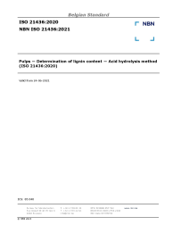 NBN ISO 21436:2021