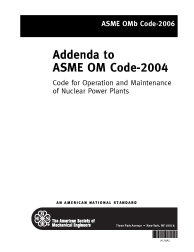 ASME OM-2006 - ADDN-B W INTS W CASES