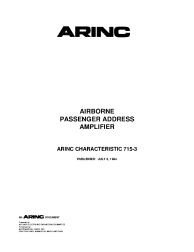ARINC Characteristic 715-3:1984
