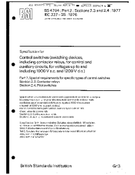 BS 4794-2 Sections 2.3 and 2.4:1977