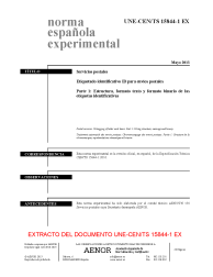 UNE-CEN/TS 15844-1:2013 EX (R2020)