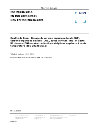 NBN EN ISO 20236:2021