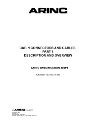 ARINC Specification 800P1:2012