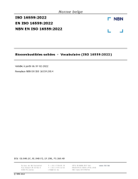 NBN EN ISO 16559:2022
