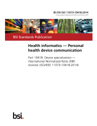 BS EN ISO 11073-10418:2014