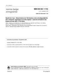 NBN EN ISO 11733:2004