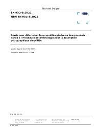 NBN EN 932-3:2022