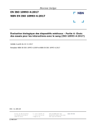NBN EN ISO 10993-4:2017