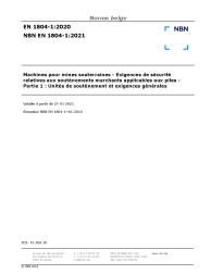 NBN EN 1804-1:2021