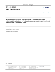NBN EN 458:2016