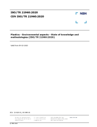 CEN ISO/TR 21960:2020