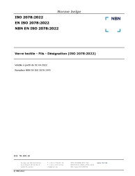 NBN EN ISO 2078:2022