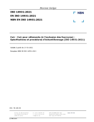 NBN EN ISO 14931:2021