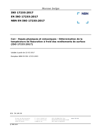 NBN EN ISO 17233:2017