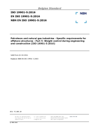 NBN EN ISO 19901-5:2016