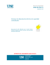 UNE-EN 50171:2022