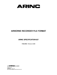 ARINC Specification 657:2009