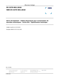 NBN EN 3375-001:2018