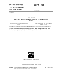 CEN/TR 14922:2004
