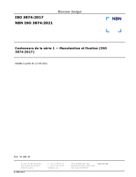 NBN ISO 3874:2021