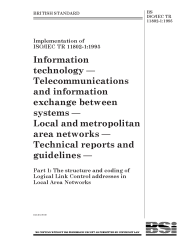 BS ISO/IEC TR 11802-1:1995