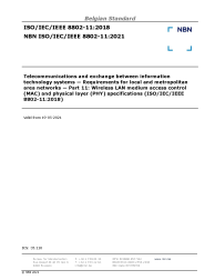 NBN ISO/IEC/IEEE 8802-11:2021