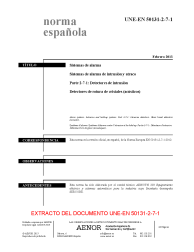 UNE-EN 50131-2-7-1:2013 (R2019)