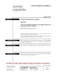 UNE-EN 60335-2-87:2004/A1:2007