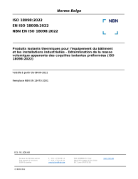 NBN EN ISO 18098:2022